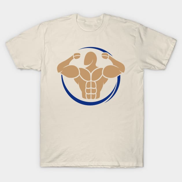 Power Bodybuilder Man Posing T-Shirt by perrolin